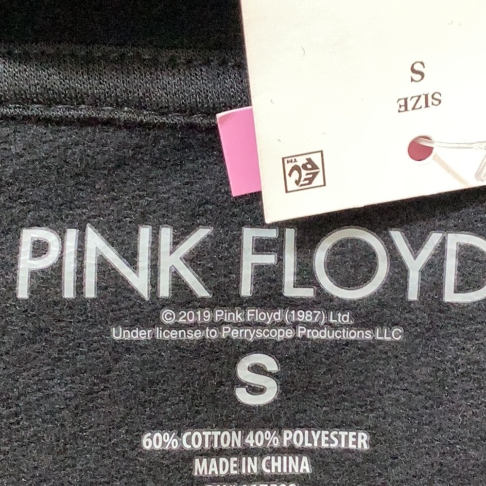 PINK FLOYD The Dark Side Of The Moon 2019 Cropped Black Hoodie - Picture 8 of 8